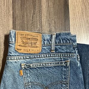 Vintage 90’s 505 orange Tab Regular Fit Straight Leg Jeans